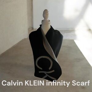 Calvin Klein Double-Faced Reversible Blanket Scarf Gray & Black NWOT! Retail:$58